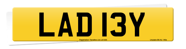 Registration number LAD 13Y